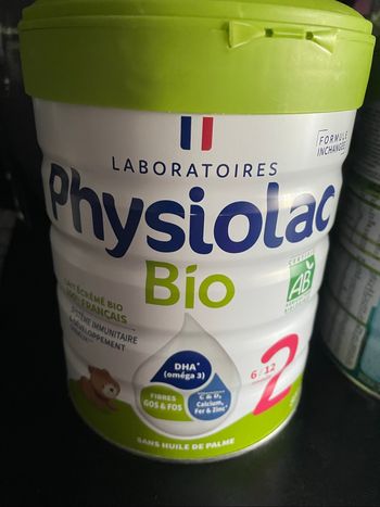 Lait 2eme Physiolac bio