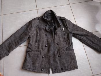 Manteau gris/noir homme taille L TBE RG512