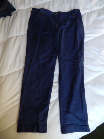 pantalon gabardine bleu roy t 46