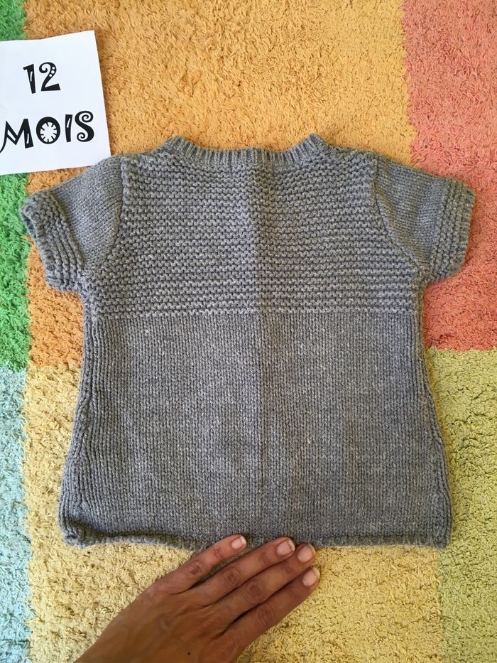 Veste tressée en coton - 12 mois - Vertbaudet - TBE - photo numéro 4