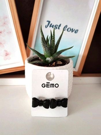 Boucles d'oreilles noeuds noirs