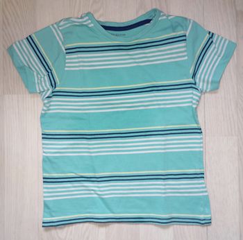 Tee-shirt marinière turquoise Primark T. 6-7 ans