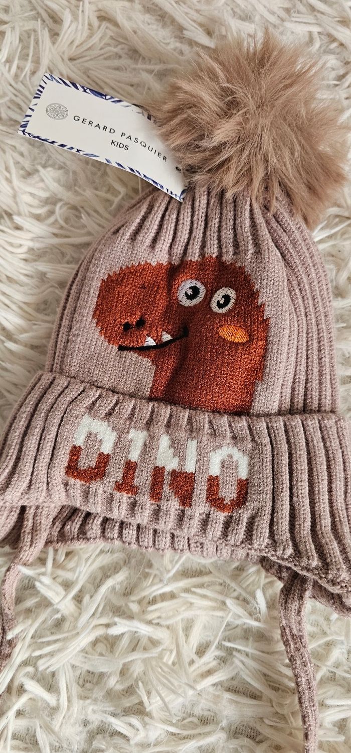 Magnifique bonnet d'hiver dinosaure Gérard Pasquier Neuf - photo numéro 2