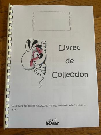 Livret de collection / registre / répertoire feuilles Diddl