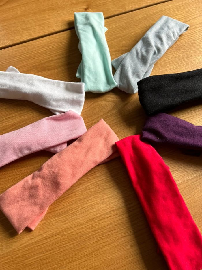 Lot de 8 bandeaux extensibles en coton (différentes couleurs) - Dés 3 mois - photo numéro 8