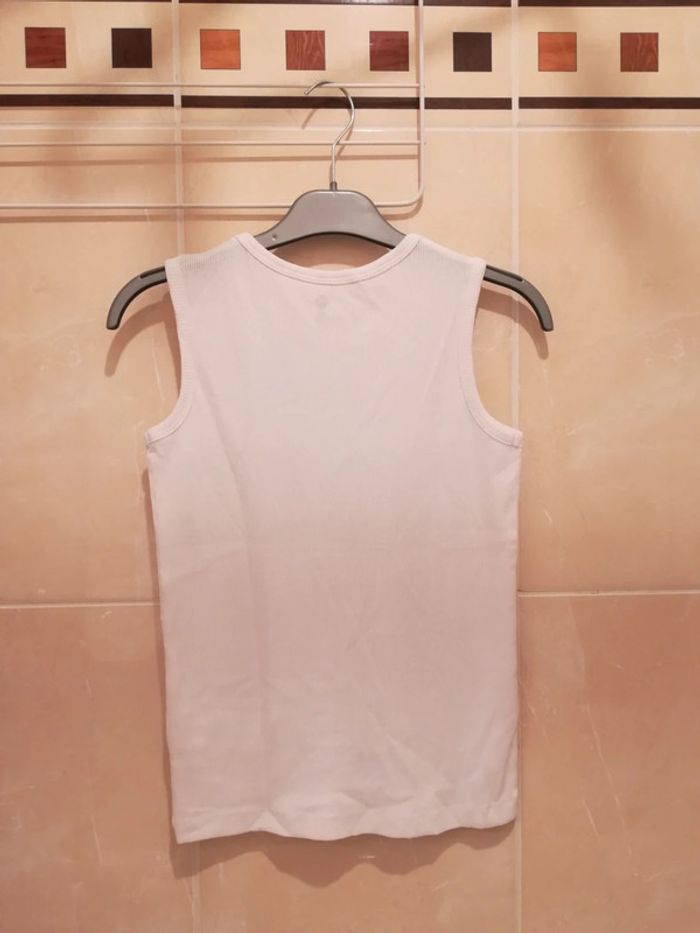 Débardeur blanc neuf étiqueté T10 ans - V92B - photo numéro 4