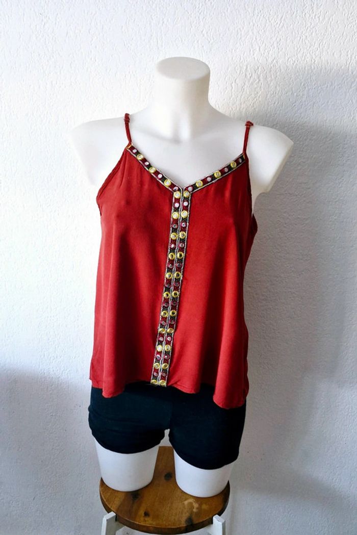 🤎 Débardeur marron pour femme taille S - photo numéro 2