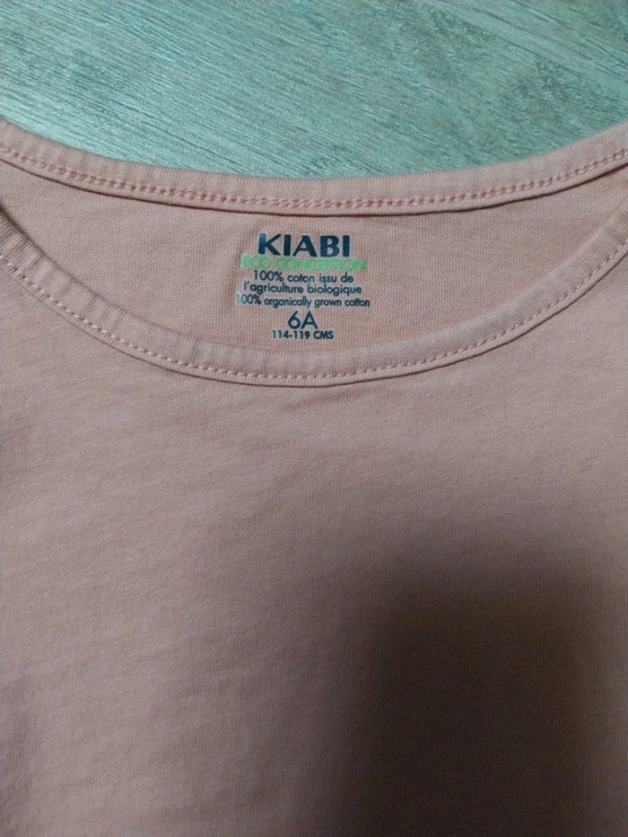Tee shirt kiabi fille rose manches longues 6 ans - photo numéro 3