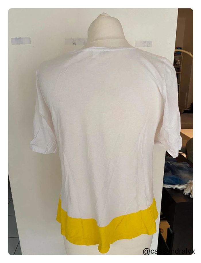 Tee shirt blanc et jaune - COS - photo numéro 2