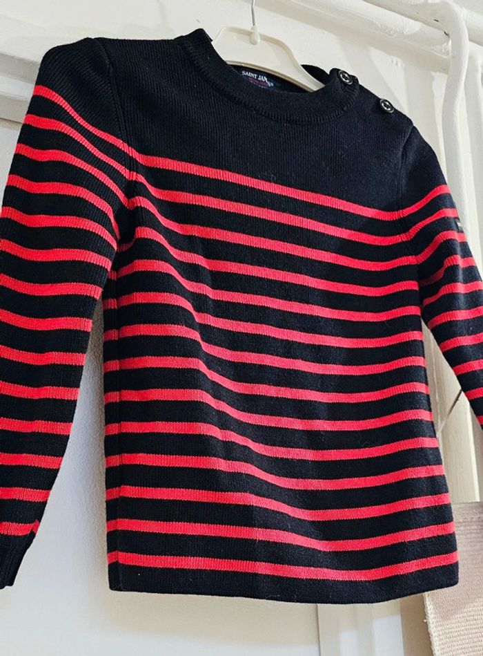 Pull Marinière Laine Saint James Taille 8 ans - photo numéro 4