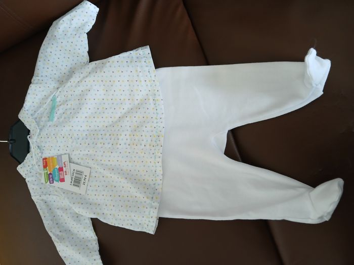 pyjamas mixte chemise en coton 3 mois - photo numéro 1