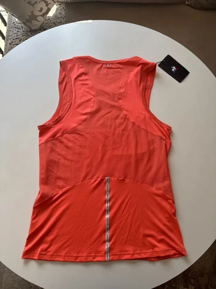Débardeur Le Coq Sportif Orange – Taille M – Neuf avec Étiquette - photo numéro 3