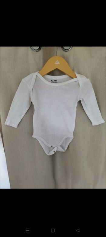 Body blanc Kiabi 6 mois
