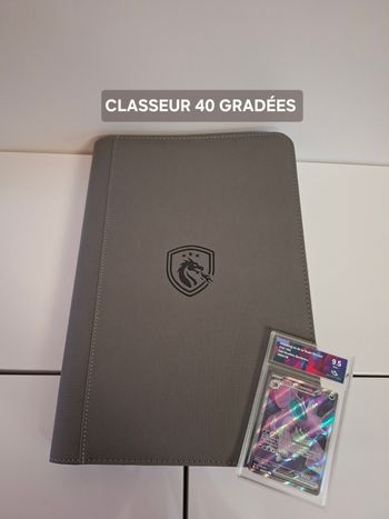 Classeur de rangement pour 40 cartes gradées PSA , Pca , collect-aura GRIS