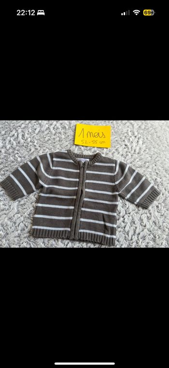 Gilet zippé Kitchoun 1 mois