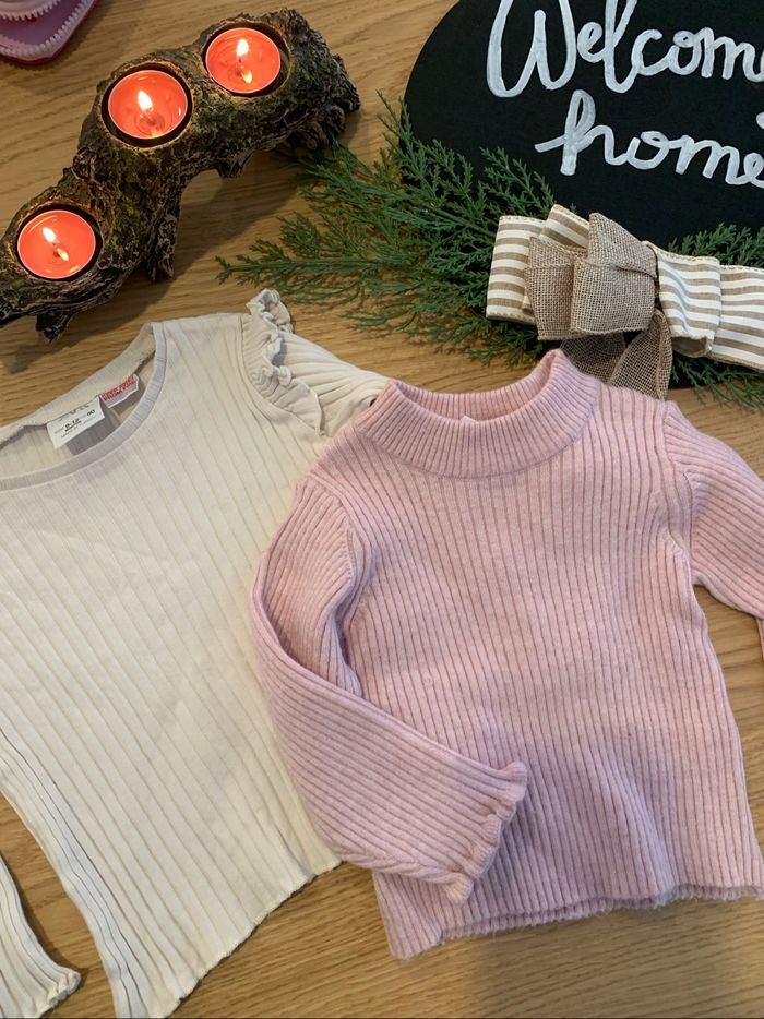 Lot de 2 hauts Zara pour bébé fille de 12 mois 💕