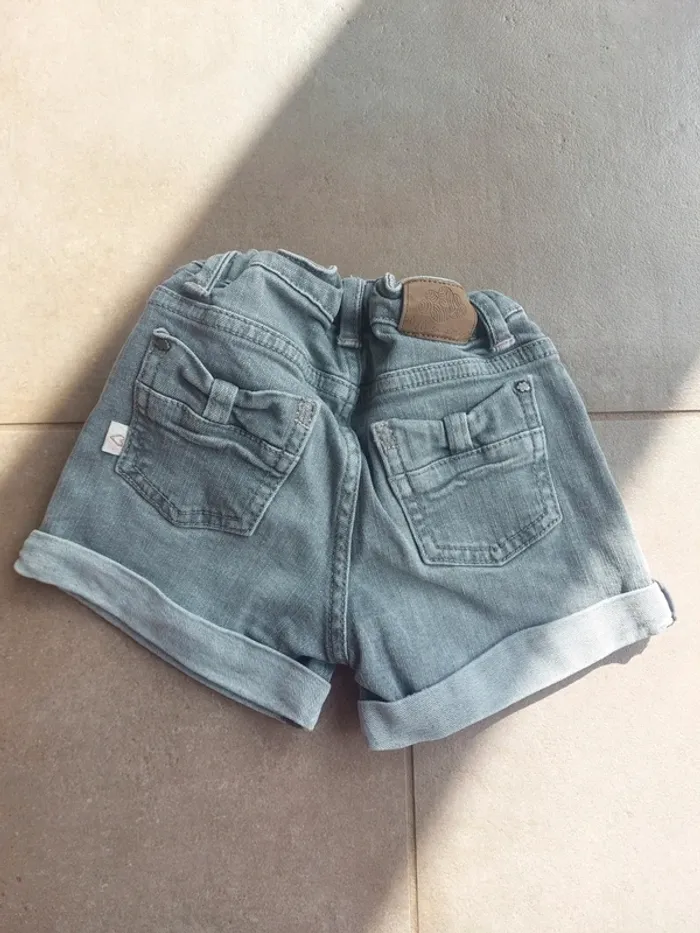Short en jeans gris sergent major 3 ans - photo numéro 2