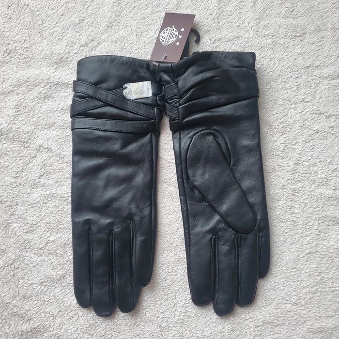 Gants noir en 100%cuir, taille L - photo numéro 2