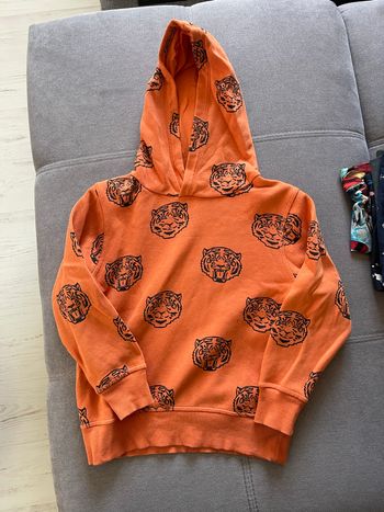 Pull capuche lion orange 4-6 ans H&M