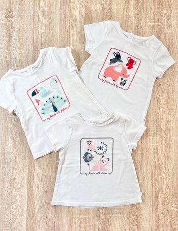 3 t-shirts bébé fille
