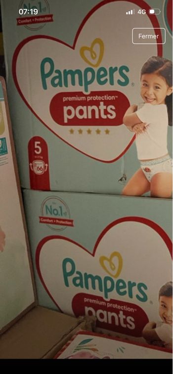 2 mega Pampers premium pans