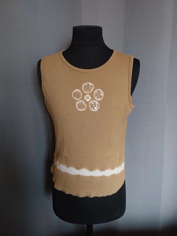 Débardeur fleur kaki