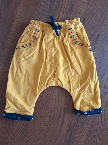 Pantalon Velours Jaune 3 Mois DPAM