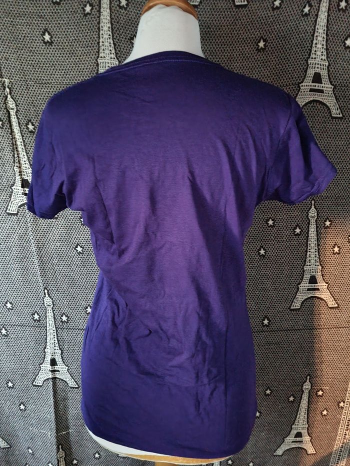 T-shirt violet imprimé Sushis 🍣 taille L - photo numéro 4