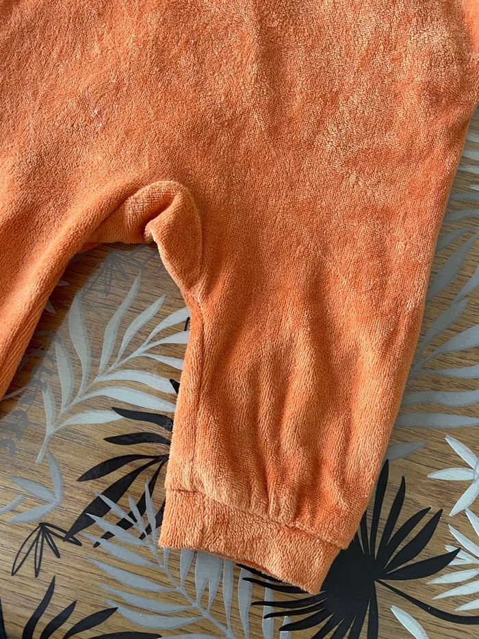 Ensemble pyjama sans pied + bonnet orange citrouille tex bb 3 mois - photo numéro 2