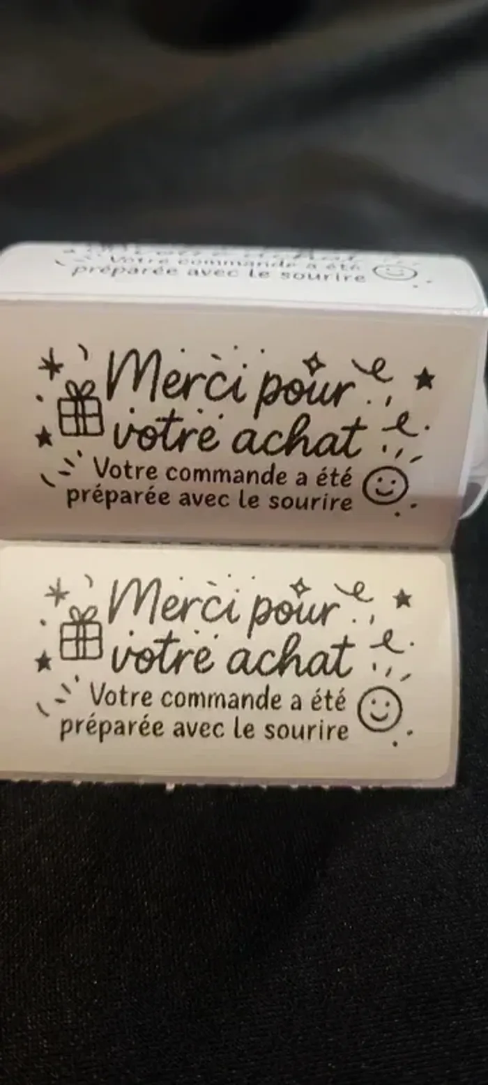 Lot de 25 étiquettes “Merci pour votre achat” 60x30 mm stickers remerciement - photo numéro 2