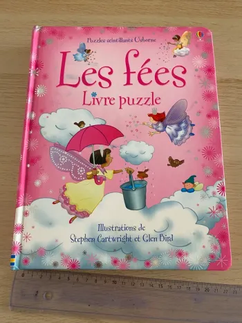 Livre puzzle les fées scintillants usborne Cartwright Glen bird