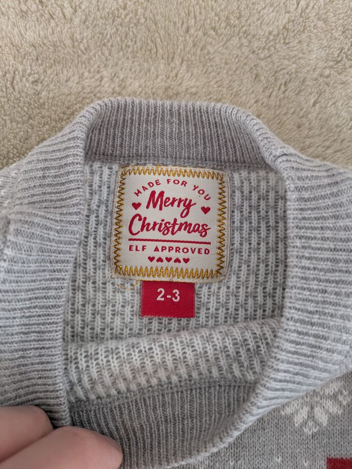 Pull de Noël / Robe Pull Fille - 2-3 Ans - photo numéro 2