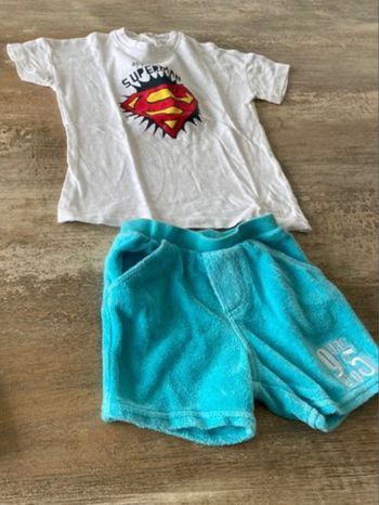 Ensemble t-shirt super hero Superman + short Orchestra