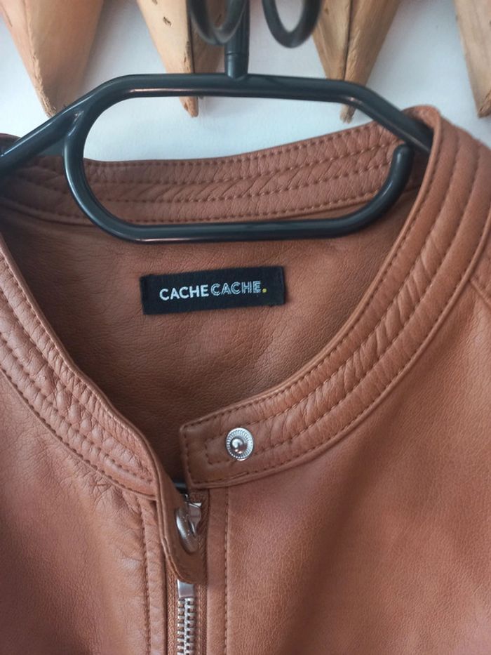 Veste droite zippée beige - photo numéro 3