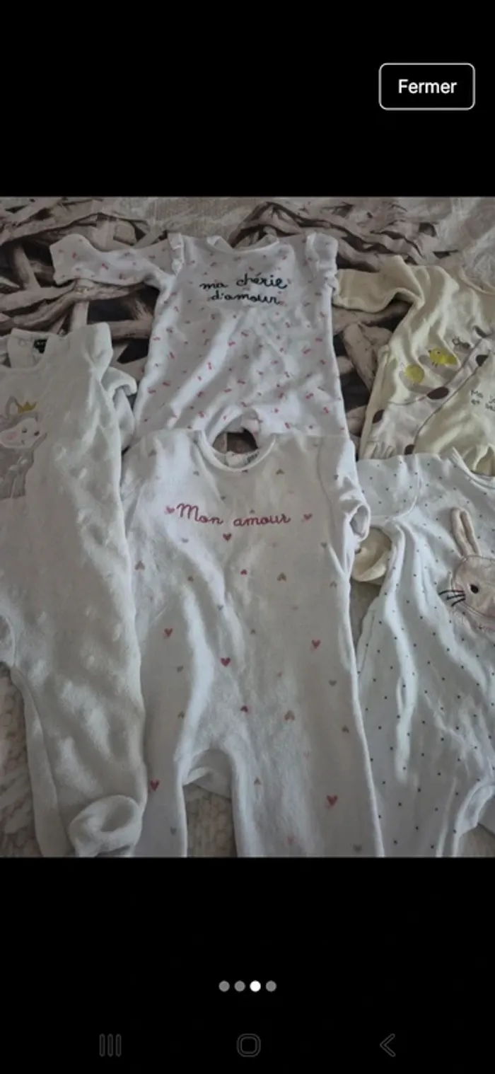6 pyjamas velours 6mois - photo numéro 3