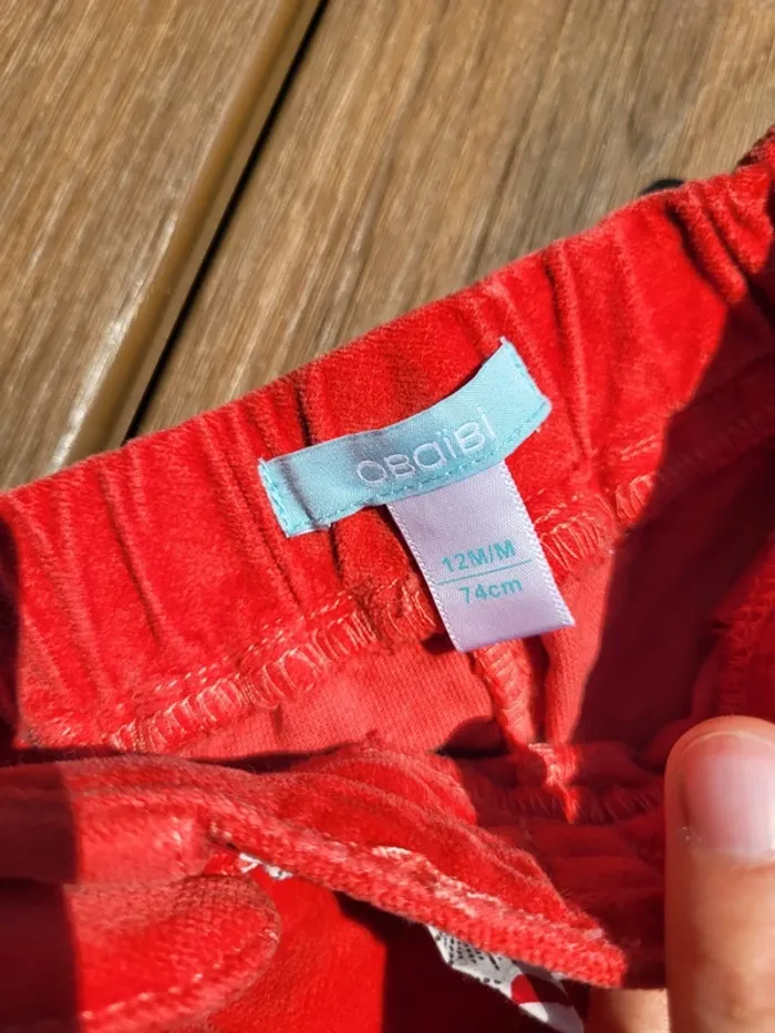Short  velour 12 mois obaibi - photo numéro 2