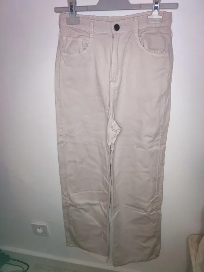 Jean large beige