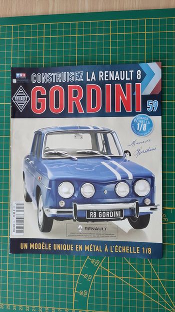Fascicule seul sans pièce n°59 pièce Renault R8 Gordini 1/8 1/8ème Eaglemoss collections #A67