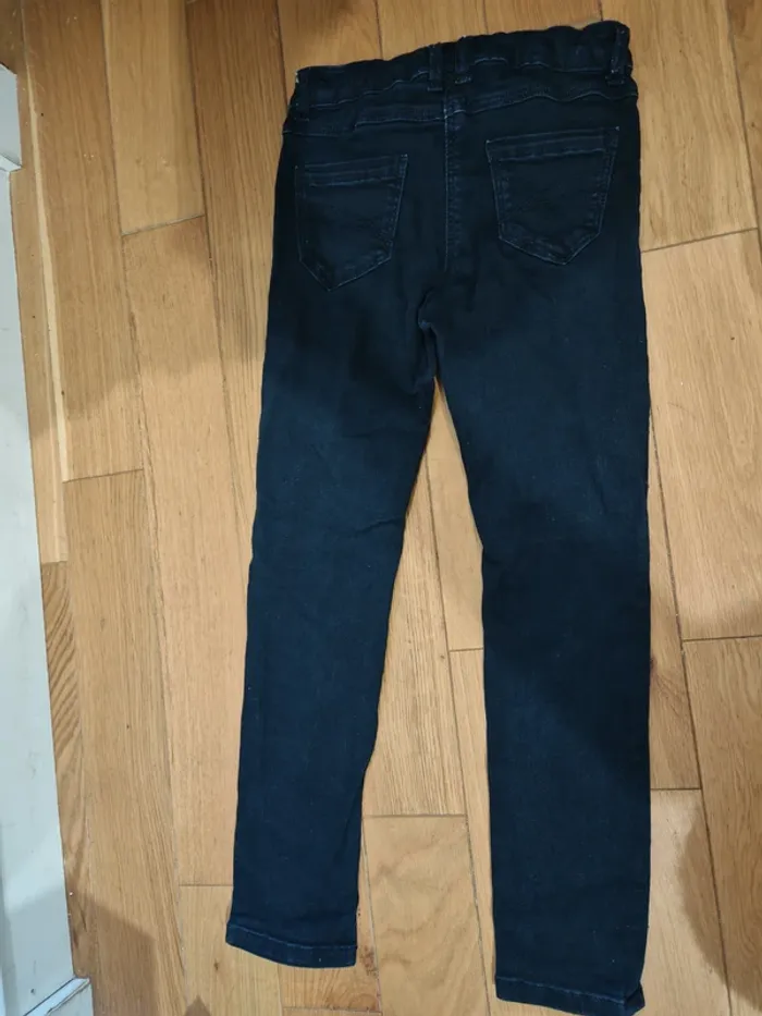 Jean slim noir fille TAO (Tape à l’Œil) 7 ans (122 cm) 👧 Boutons dorés, confortable - photo numéro 3