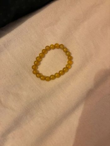 Bracelet perles jaunes