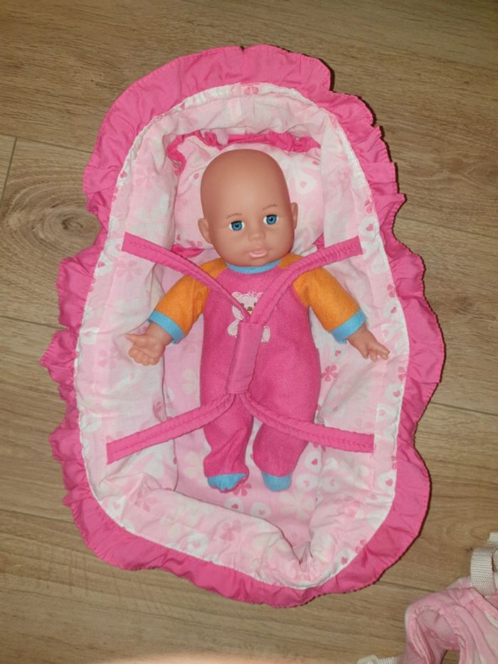 Ensemble poupée couffin porte bébé - photo numéro 2