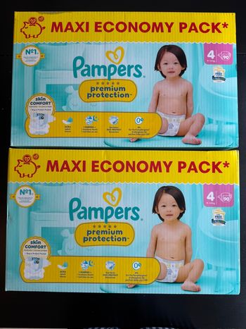 180 couches pampers premium taille 4