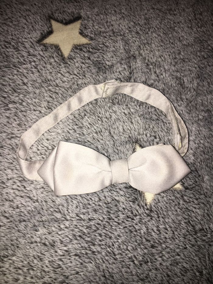 Noeud papillon gris clair garçon