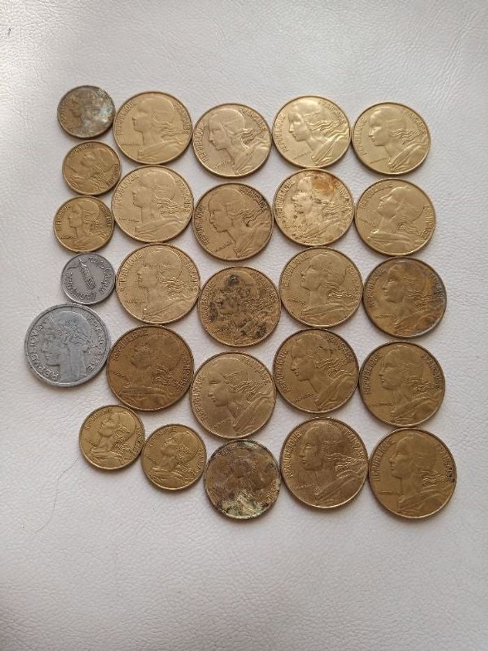 Pièces de monnaie ancien franc