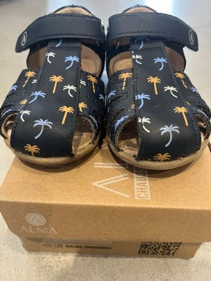 Sandales cuir palmiers bébé garçon - taille 23 - photo numéro 2