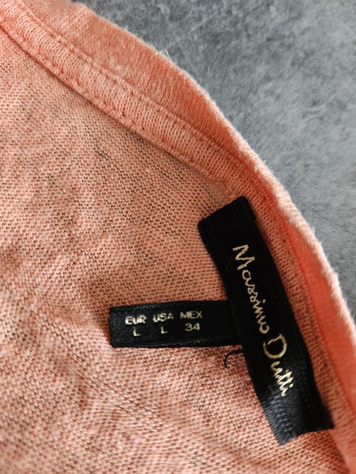 T-shirt débardeur en lin femme - Taille L / 40 - Massimo Dutti - Saumon corail - photo numéro 4