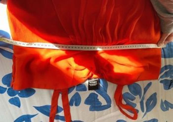 Robe longue rouge orangé taille 48 - photo numéro 5