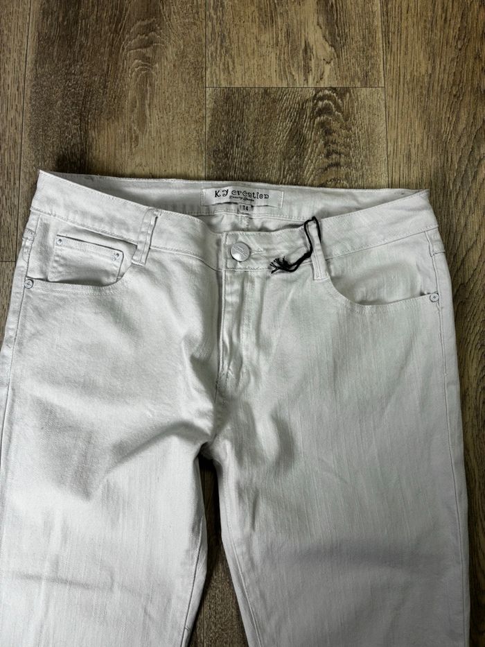 Jeans femme xl blanc - photo numéro 4