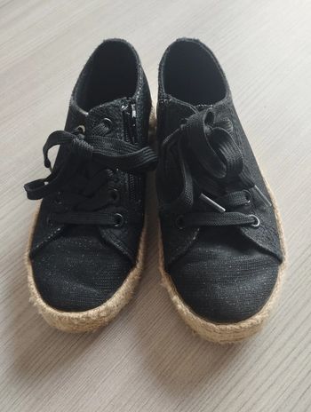 Baskets en toile noire fille pointure 31
