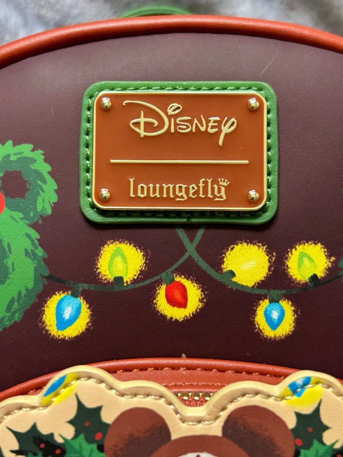 Sac à dos loungefly Disney thème Noël hiver cheminée - photo numéro 3